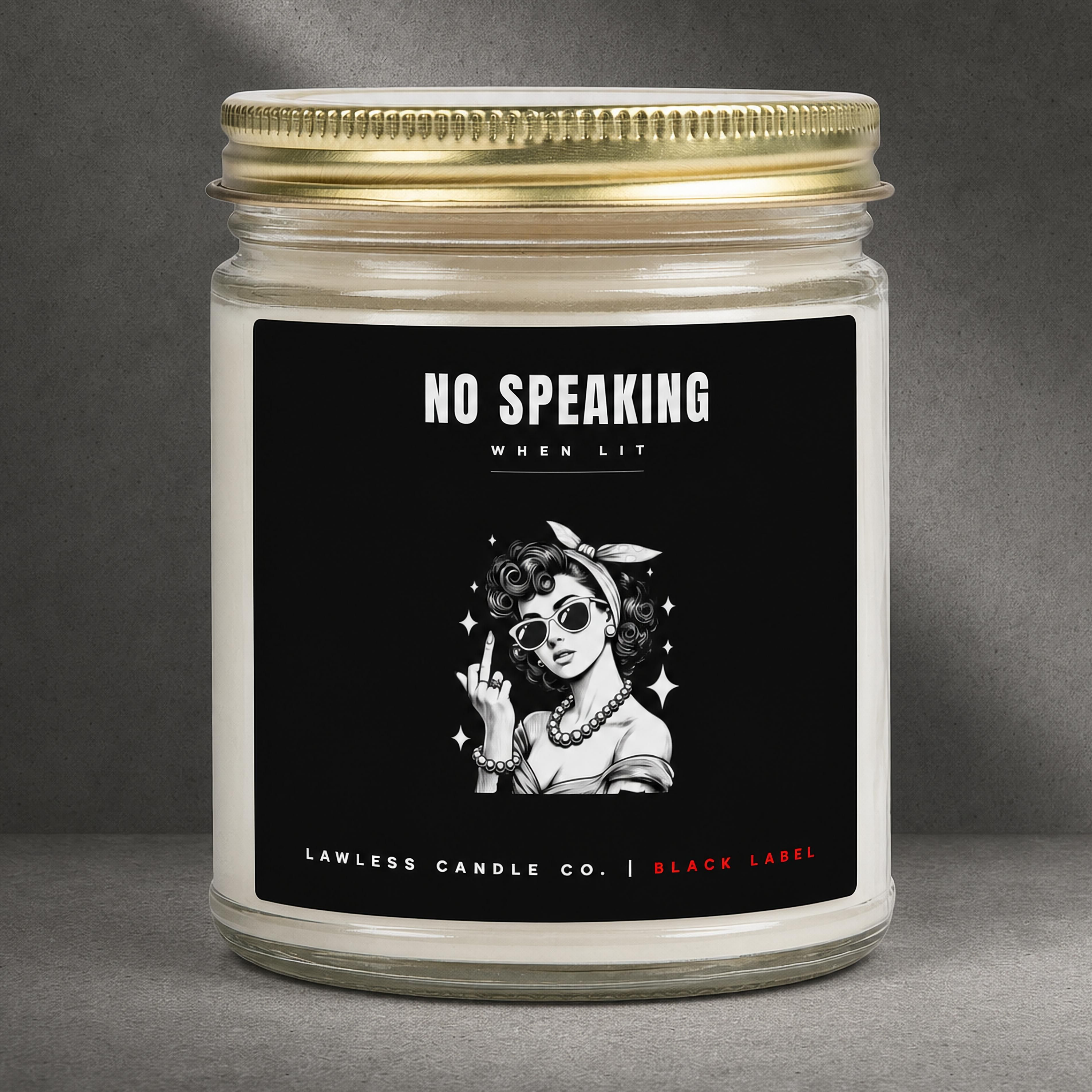 no speaking when lit